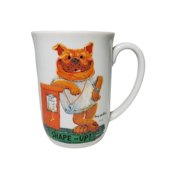 Vintage Suzy's Zoo 1976 Shape-Up 8 oz Porcelain Coffee Tea Mug Cup - Picture 2 of 7